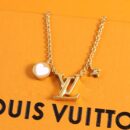 Louis Vuitton 路易威登七夕限定 LV粉色桃心爱心项链 手链