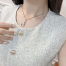 ☑️ 香奈儿双c镂空桃心爱心项链