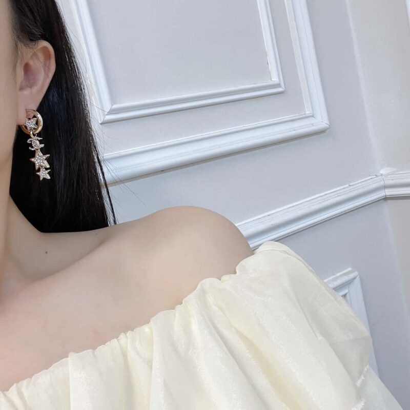 ☑️ 香奈儿C4双c星星五角星耳钉耳环 - Image 7