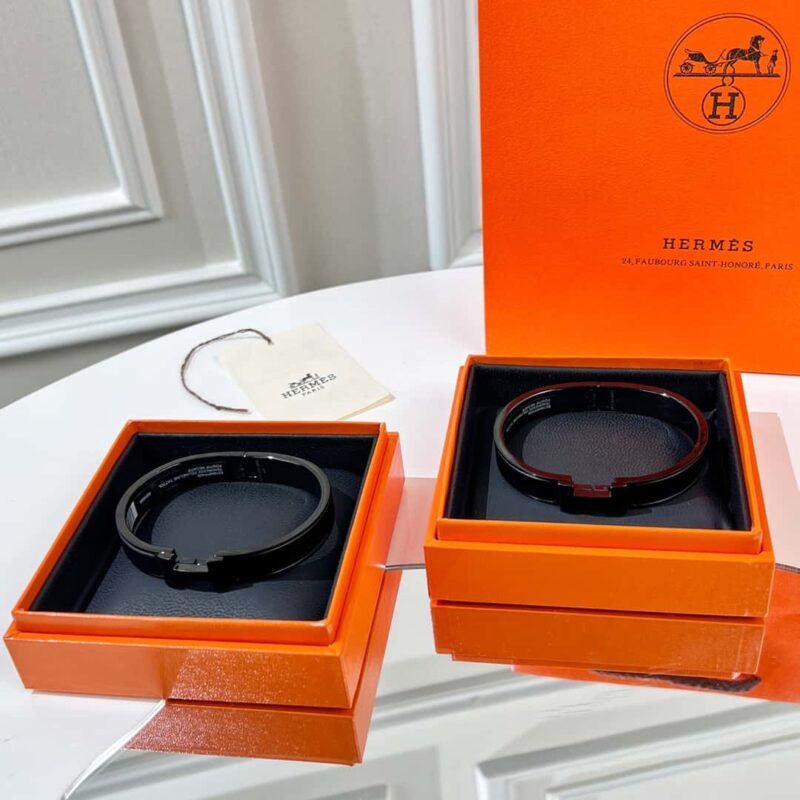 HERMES爱马仕CLIC HH SO BLACK BRACELET 黑武士黑色H手镯 - Image 3