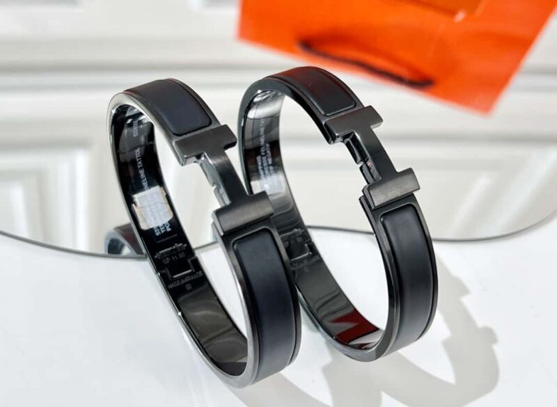 HERMES爱马仕CLIC HH SO BLACK BRACELET 黑武士黑色H手镯 - Image 7