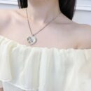☑️ 香奈儿双c桃心爱心镂空coco项链