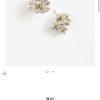☑️ 香奈儿C1双c方形满钻耳钉耳环