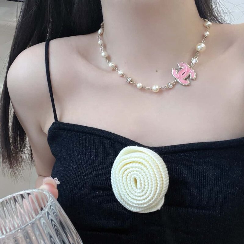 香奈儿项链 ☀️☑️ 香奈儿珍珠粉色双c项链 ☀️ - Image 4