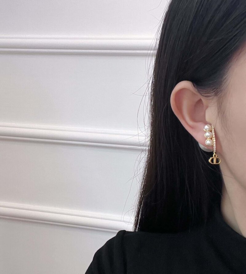 ☑️DIOR迪奥Dior 珍珠 耳环耳钉 - Image 5