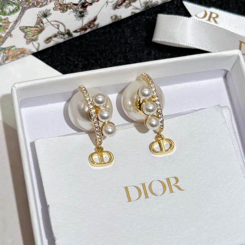 ☑️DIOR迪奥Dior 珍珠 耳环耳钉 - Image 7