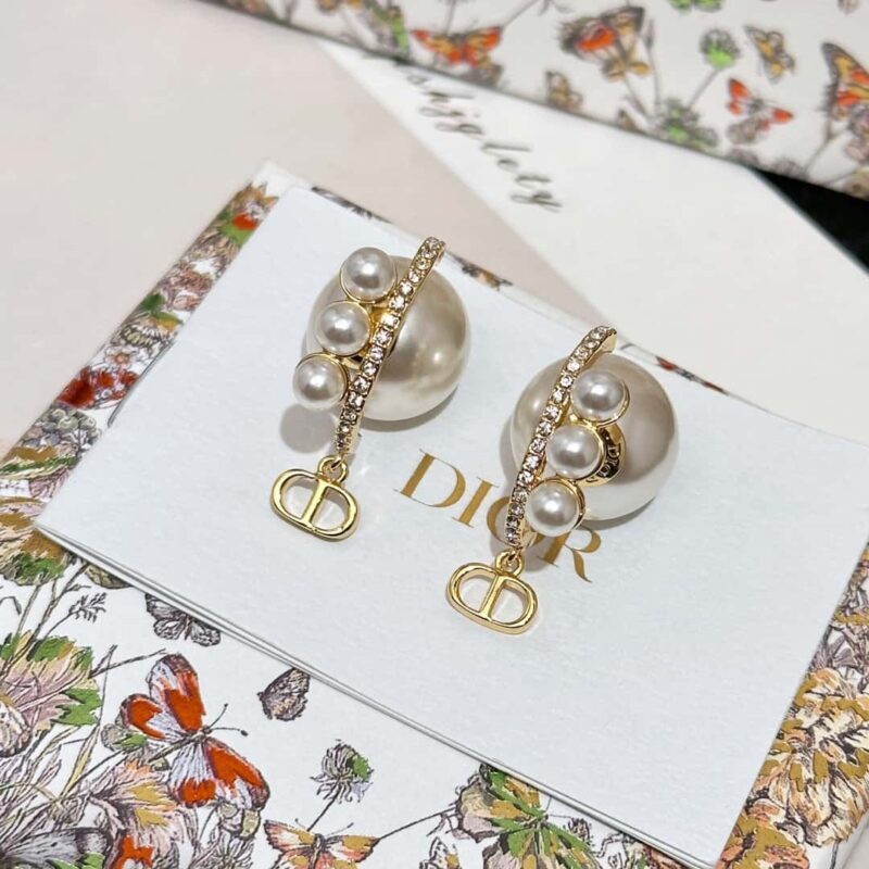 ☑️DIOR迪奥Dior 珍珠 耳环耳钉 - Image 8
