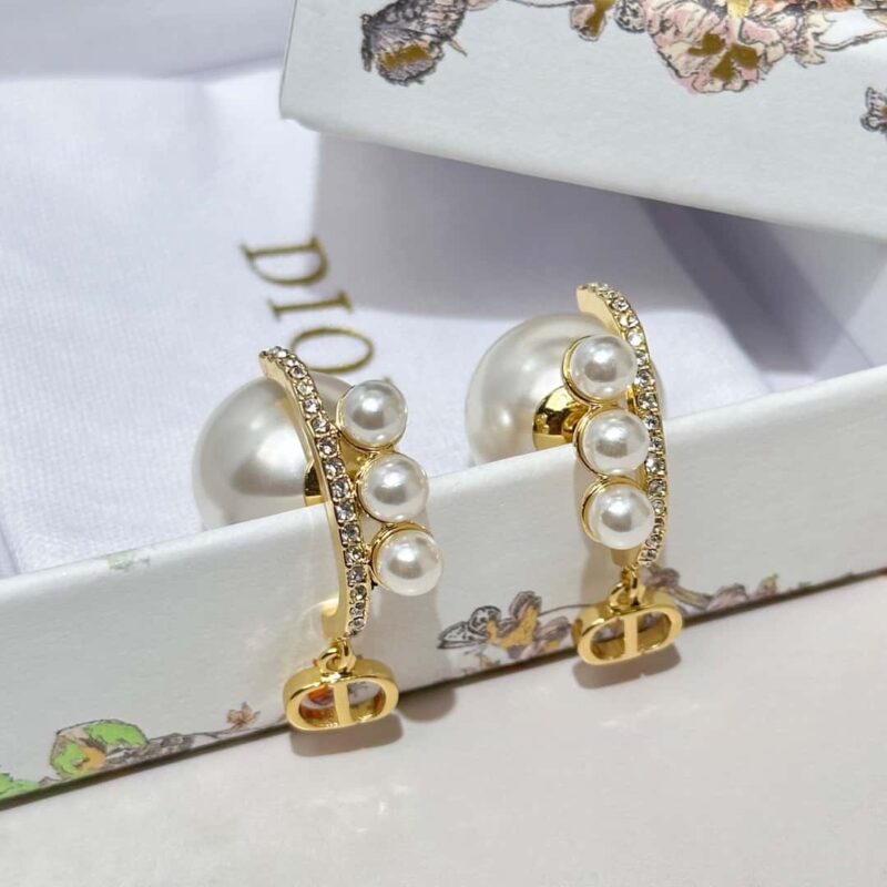☑️DIOR迪奥Dior 珍珠 耳环耳钉 - Image 9