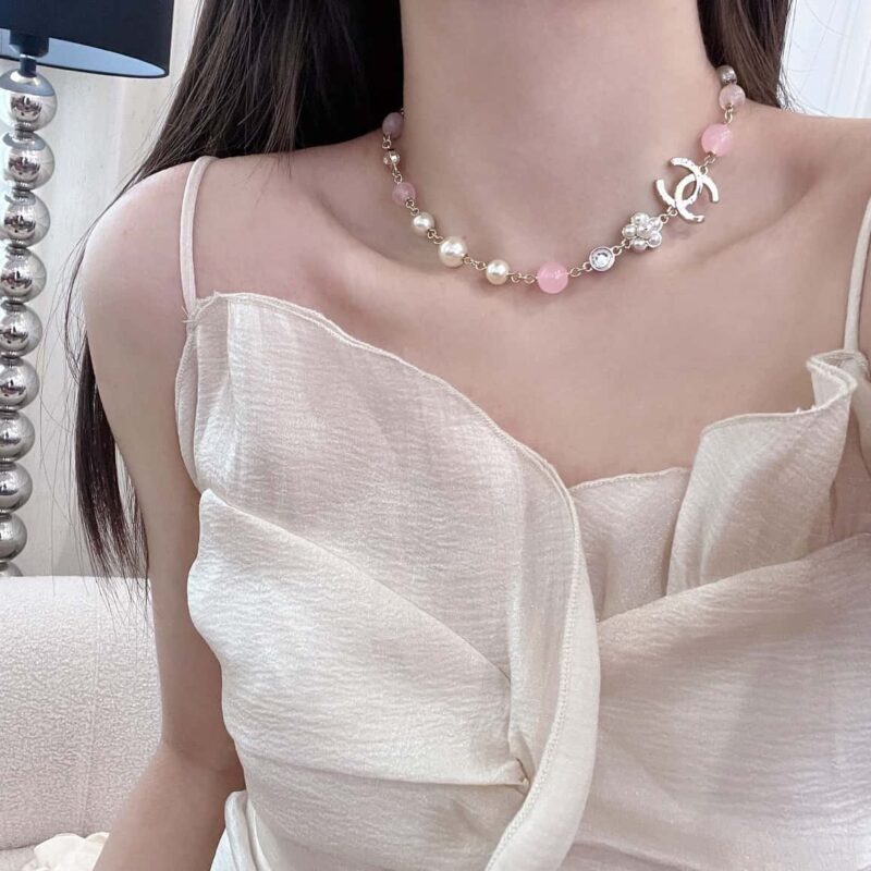 香奈儿项链 ☀️☑️ 香奈儿粉色珍珠双c项链 ☀️ - Image 4