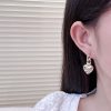 香奈儿耳钉 ☀️☑️ 香奈儿c2双c金色桃心爱心耳钉耳环 ☀️