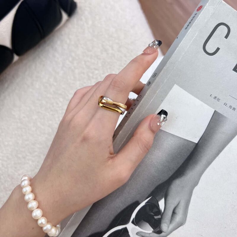 新品新版☀原单高版本 ☀卡地亚Cartier TRINITY枕形三色环项链 戒指 ☀ - Image 8