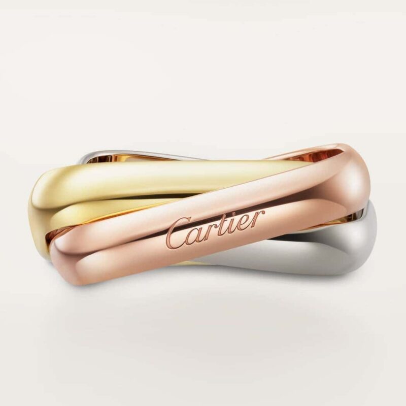 新品新版☀原单高版本 ☀卡地亚Cartier TRINITY枕形三色环项链 戒指 ☀ - Image 13