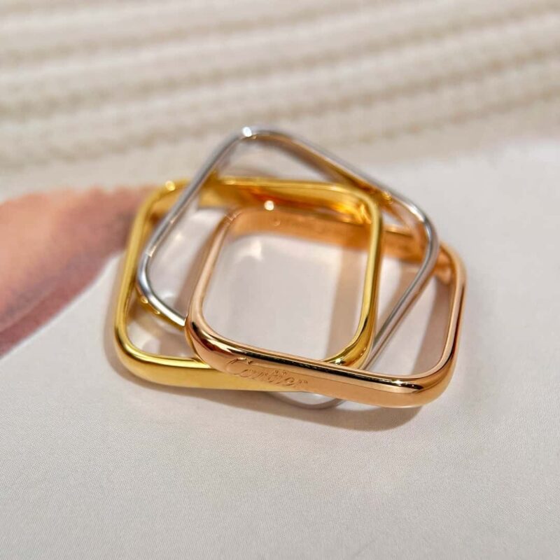 新品新版☀原单高版本 ☀卡地亚Cartier TRINITY枕形三色环项链 戒指 ☀ - Image 20