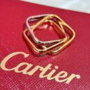 新品新版☀原单高版本 ☀卡地亚Cartier TRINITY枕形三色环项链 戒指 ☀