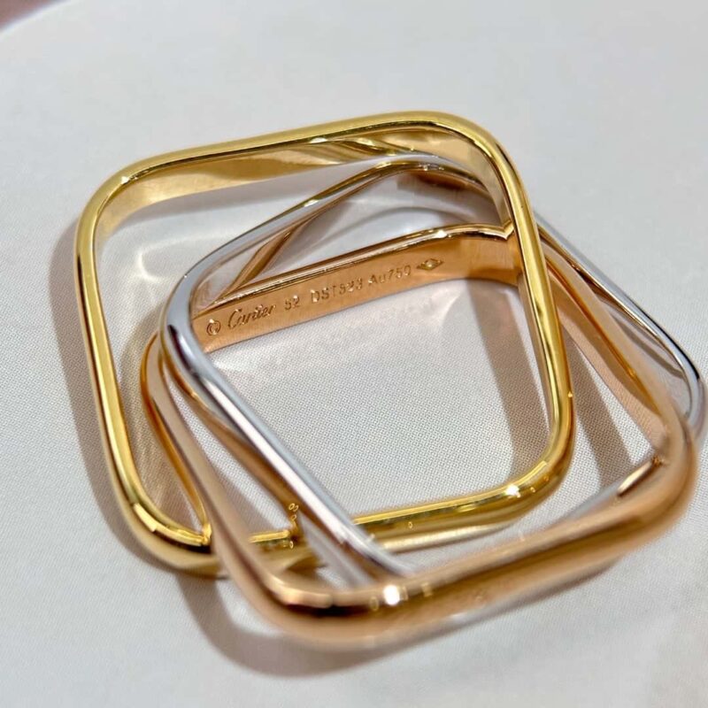 新品新版☀原单高版本 ☀卡地亚Cartier TRINITY枕形三色环项链 戒指 ☀ - Image 22