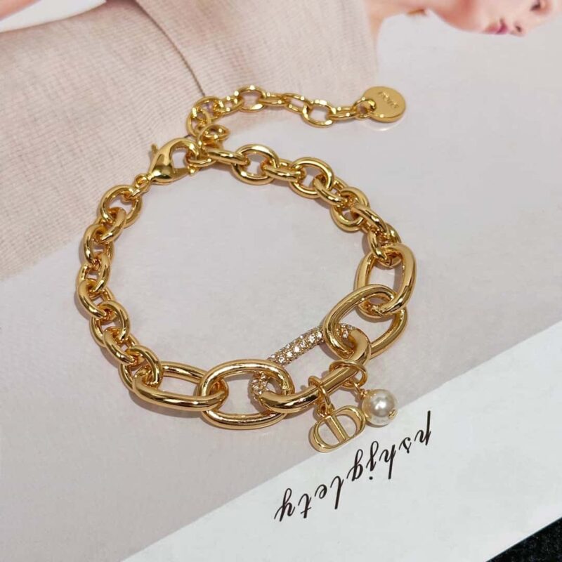 ☑️DIOR迪奥CD珍珠链条手链 - Image 8