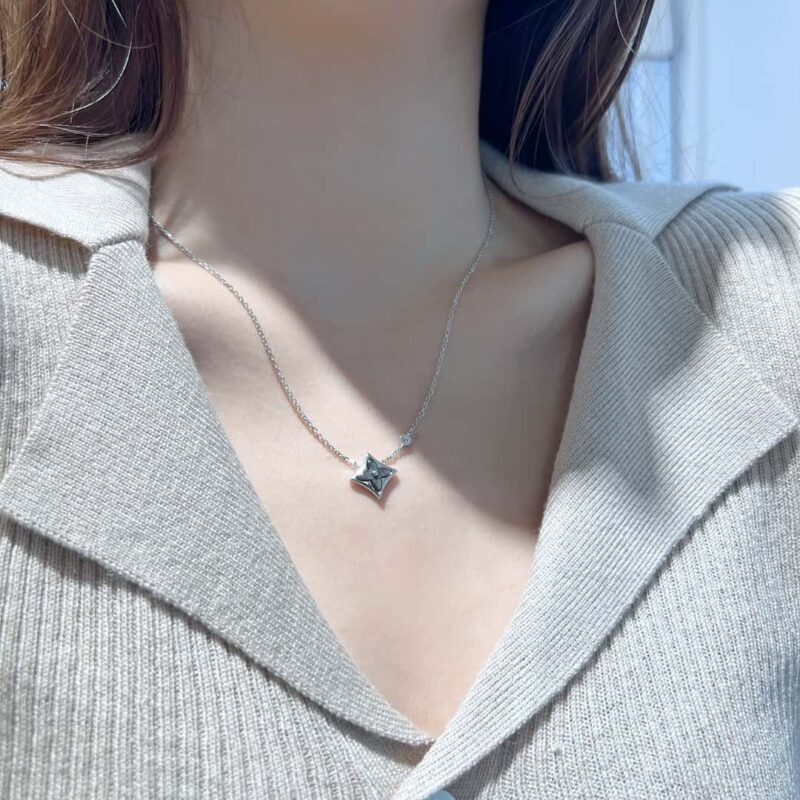 ☀原单货 ☀Louis Vuitton 路易威登菱形灰贝项链 ☀ - Image 8