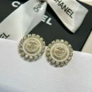☑️CHANELC1双C满钻珍珠耳环耳钉