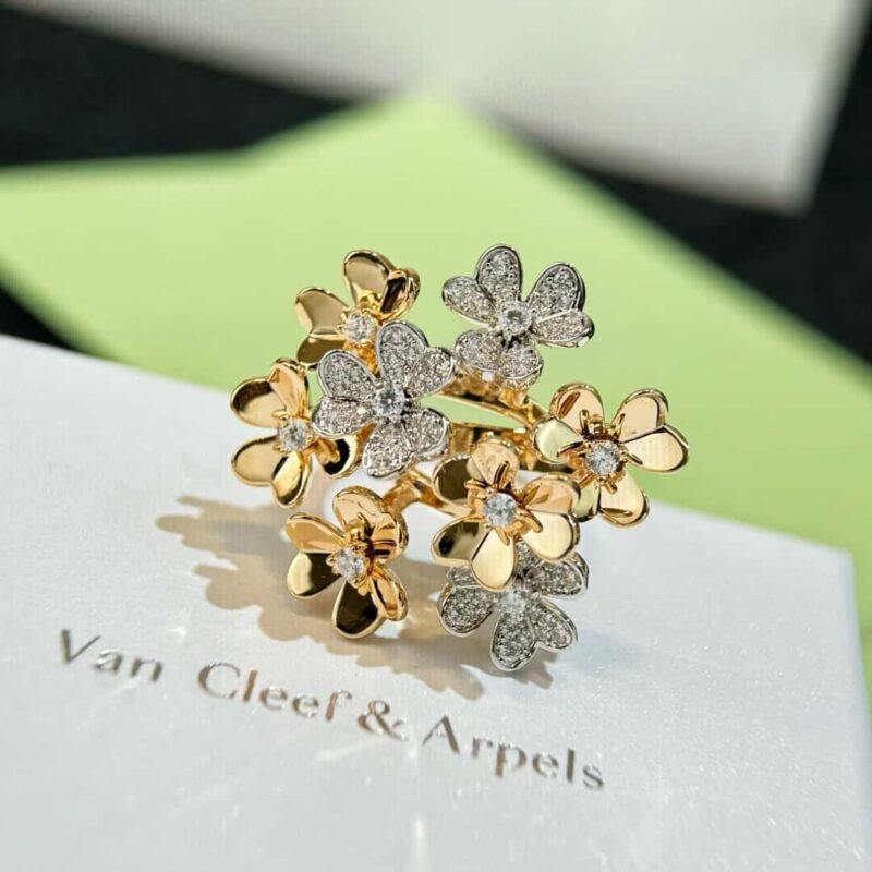 ☀️原单货 ☀️Van Cleef &Arpels 梵克雅宝Frivole戒指8枚花四叶草戒指 ☀️ - Image 7