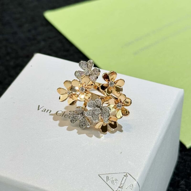 ☀️原单货 ☀️Van Cleef &Arpels 梵克雅宝Frivole戒指8枚花四叶草戒指 ☀️ - Image 11