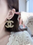 ☀️☑️ 香奈儿C2金色双c耳钉耳环 ☀️
