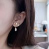 ☑️DIOR迪奥CD粉色珍珠耳钉耳环