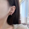 （一对）MIU MIU缪缪不对称皮革字母耳钉耳环