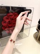 CNC版本 ☀️Van Cleef &Arpels 梵克雅宝红玛瑙四叶草五花手链 ☀