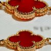 CNC版本 ☀️Van Cleef &Arpels 梵克雅宝红玛瑙四叶草五花手链 ☀