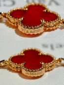 CNC版本 ☀️Van Cleef &Arpels 梵克雅宝红玛瑙四叶草五花手链 ☀