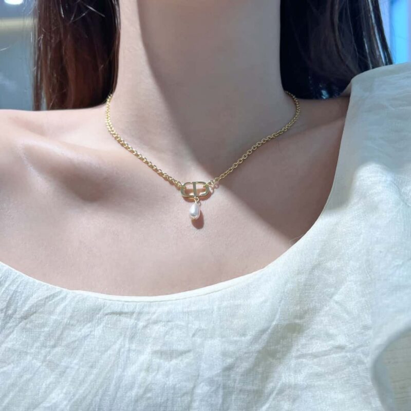 ☑️DIOR迪奥CD粉珍珠项链 - Image 4