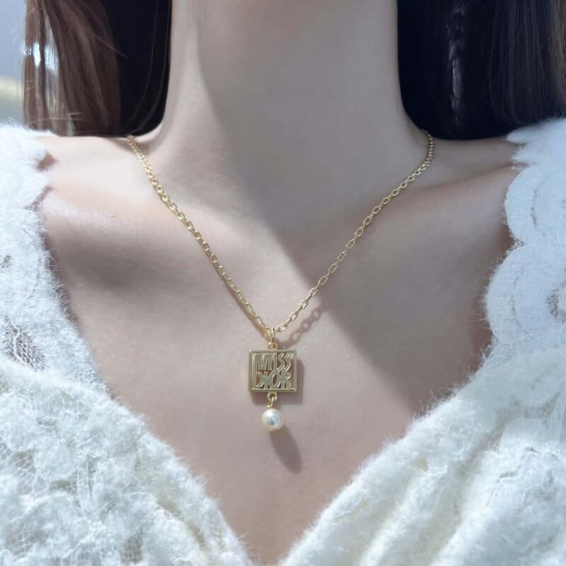 ☑️DIOR迪奥MISSDIOR字母珍珠项链 - Image 5