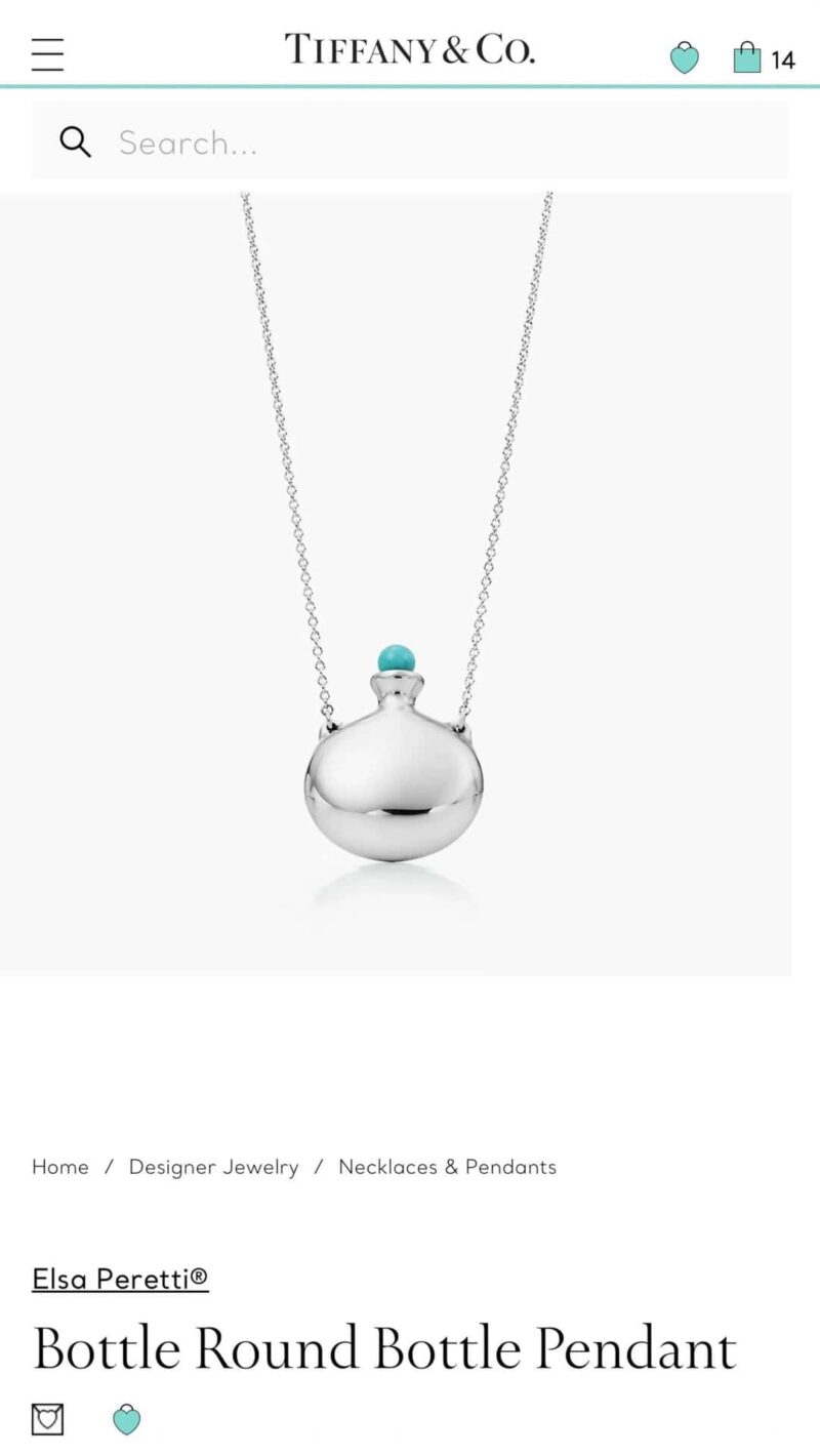 ☑️TIFFANY&Co. 光面酒壶水壶项链 - Image 2