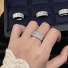 ☑️TIFFANY&Co. 半满钻方钻戒指