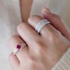 ☑️TIFFANY&Co. 半满钻方钻戒指