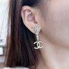 ☀️☑️ 香奈儿c2双c圆钻耳钉耳环 ☀️