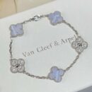 CNC版本 ☀️Van Cleef &Arpels 梵克雅宝间钻紫玉髓四叶草五花手链 ☀