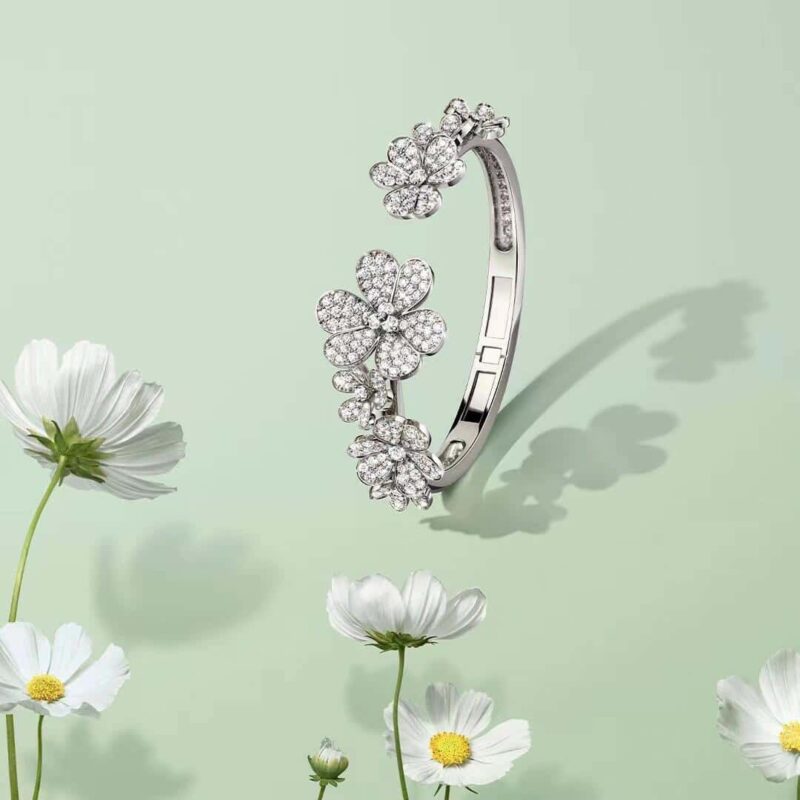 ☀️Van Cleef &Arpels 梵克雅宝Frivole7枚花四叶草手镯 ☀ - Image 4