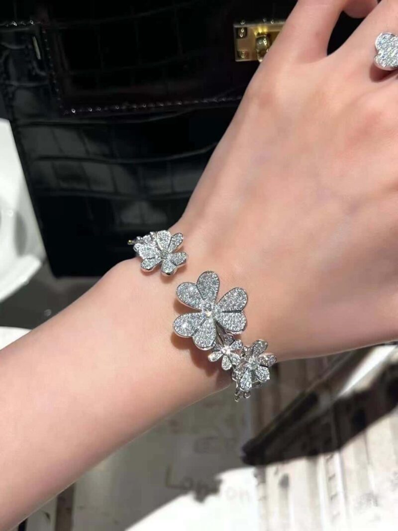 ☀️Van Cleef &Arpels 梵克雅宝Frivole7枚花四叶草手镯 ☀ - Image 14