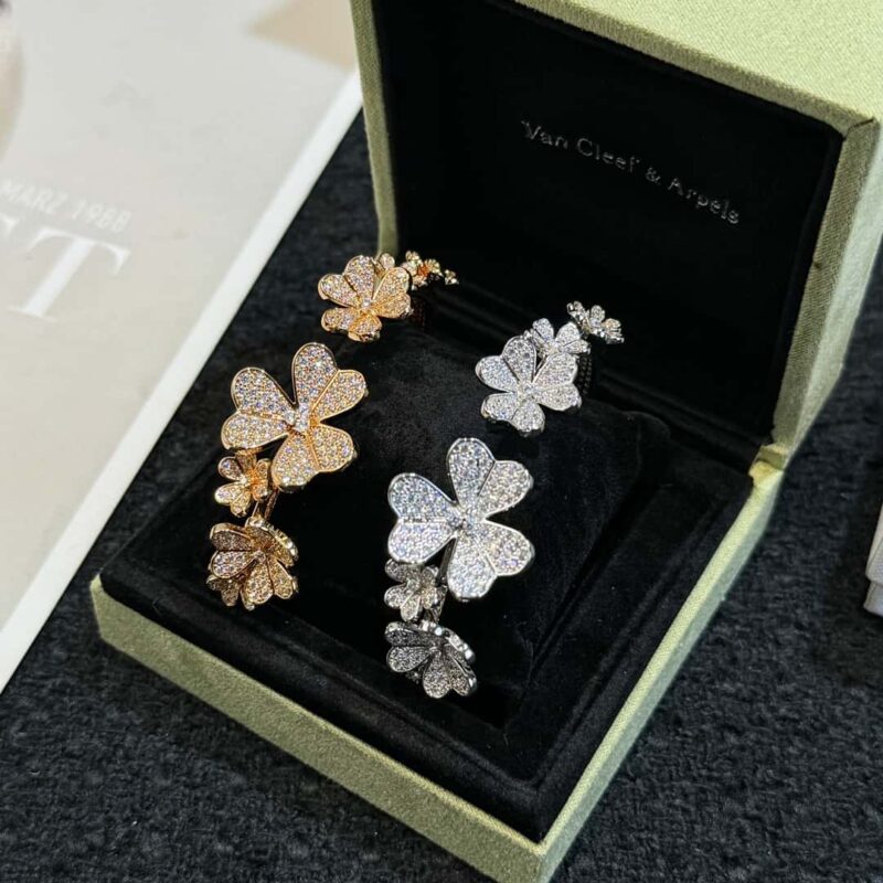 ☀️Van Cleef &Arpels 梵克雅宝Frivole7枚花四叶草手镯 ☀ - Image 16
