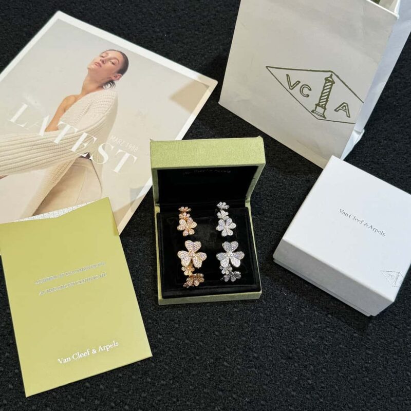 ☀️Van Cleef &Arpels 梵克雅宝Frivole7枚花四叶草手镯 ☀ - Image 17