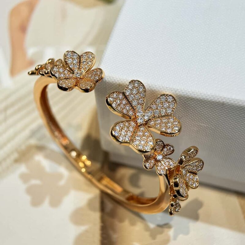☀️Van Cleef &Arpels 梵克雅宝Frivole7枚花四叶草手镯 ☀ - Image 18