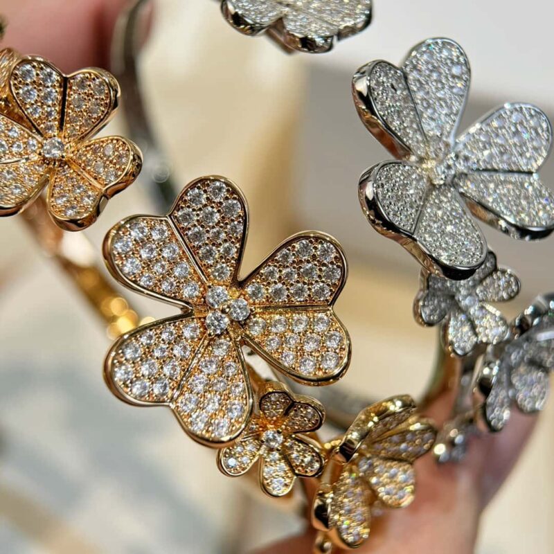 ☀️Van Cleef &Arpels 梵克雅宝Frivole7枚花四叶草手镯 ☀ - Image 20