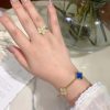 CNC版本 ☀️ ☀️Van Cleef &Arpels 梵克雅宝间钻青金石四叶草五花手链 ☀