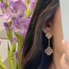 CNC版本 ☀️Van Cleef &Arpels 梵克雅宝灰贝母四叶草耳拍耳环耳钉 ☀