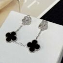 CNC版本 ☀️Van Cleef &Arpels 梵克雅宝黑玛瑙四叶草耳拍耳环耳钉 ☀