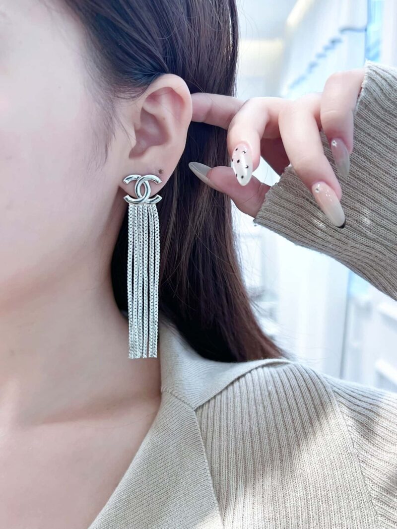 ☀️☑️ 香奈儿c2双c流苏耳钉耳环 ☀️ - Image 6
