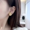 ☀️☑️ 香奈儿c1双c圆形耳钉耳环 ☀️