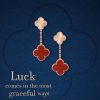 wsxc1728932694357_0.jpg CNC版本 ☀️Van Cleef &Arpels 梵克雅宝红玛瑙镭雕四叶草耳拍耳环耳钉 ☀