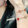 wsxc1728932694630_6.jpg CNC版本 ☀️Van Cleef &Arpels 梵克雅宝红玛瑙镭雕四叶草耳拍耳环耳钉 ☀